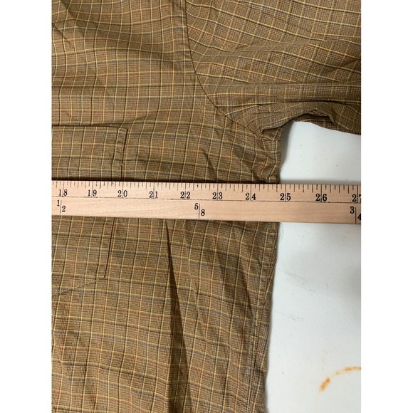 Jeff Rose Mens XXL Brown Grid Button Down Shirt 100% Cotton Made in Italy L/S - Picture 4 of 5
